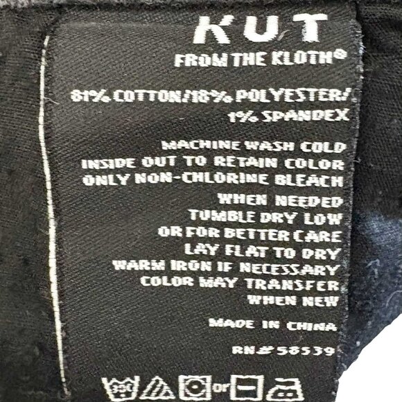 Kut from the Kloth Diana Mid Rise Relaxed Fit Skinny Jeans - Black - 14 - Picture 10 of 11